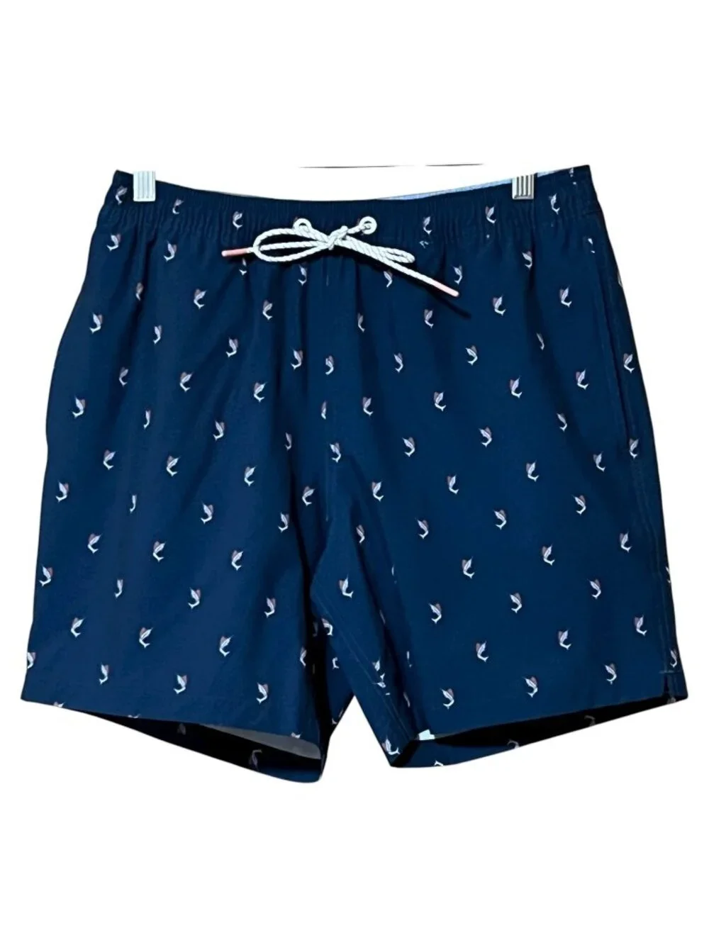 Bonobos Marlin Print Swim Trunks Small Blue UPF 50 Quick Dry 7in Mesh Lined NWT
